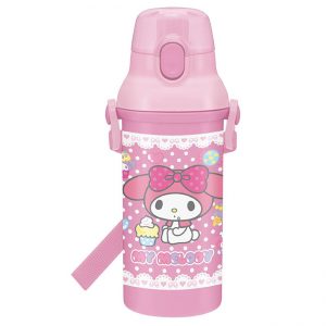 H2147 กระติกน้ำยกดื่ม มีสายสะพาย Sanrio - My Melody จากญี่ปุ่น ของแท้ พร้อมส่ง