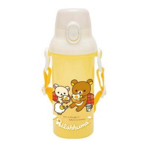 กระติกน้ำแบบยกดื่ม มีสายสะพายจากญี่ปุ่น ลาย Rilakkuma