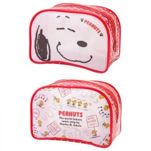 กระเป๋าใส่เครื่องสำอางค์ Sanrio ลาย Snoopy ของแท้ จากญี่ปุ่น