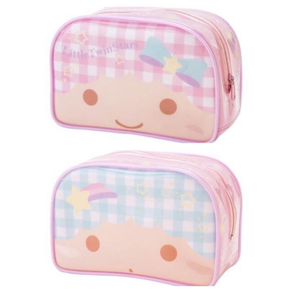 กระเป๋าใส่เครื่องสำอางค์ Sanrio ลาย Little Twin ของแท้ จากญี่ปุ่น