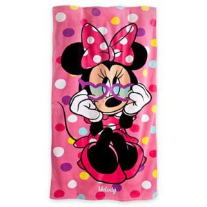 ผ้าเช็ดตัว Disney Minnie Mouse Beach Towel (สีชมพู) ของแท้ พร้อมส่ง