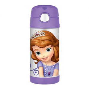 H2105 ขวดน้ำสแตนเลส เก็บความเย็น Sofia The First Thermos Funtainer Bottle หลอดนิ่ม ของแท้ พร้อมส่ง