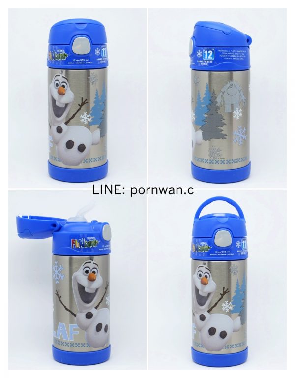 ขวดน้ำสแตนเลส Olaf Thermos Funtainer Bottle หลอดนิ่ม ของแท้ พร้อมส่ง