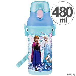 H2181 กระติกน้ำยกดื่ม มีสายสะพาย Frozen จากญี่ปุ่น