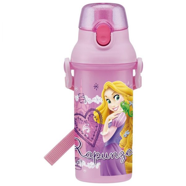 H2185 กระติกน้ำยกดื่ม มีสายสะพาย Rapunzel จากญี่ปุ่น ของแท้ พร้อมส่ง