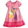 H1102 ชุดนอนเด็ก Disney Princess Nightshirt with Organza Ruffle for Girls