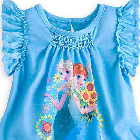 H1119 ชุดนอนเด็ก Anna and Elsa Short Sleep Set for Girls - Frozen Fever ของแท้ พร้อมส่ง