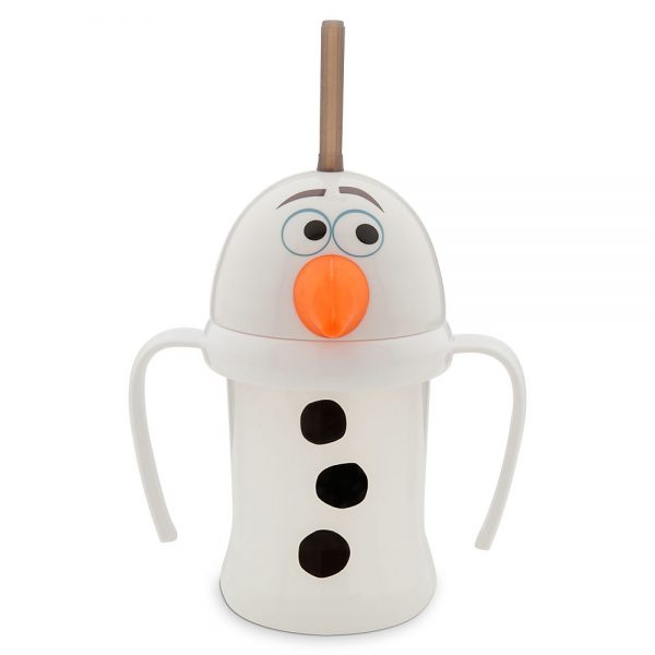 H2117 ขวดน้ำหัดดูด หลอดนิ่ม Frozen: Olaf Cup with Straw for Kids ของแท้ พร้อมส่ง