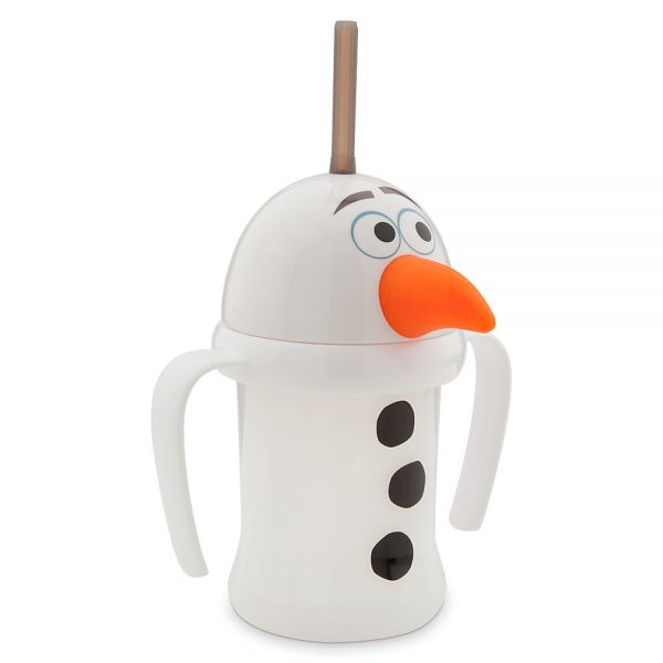 H2117 ขวดน้ำหัดดูด หลอดนิ่ม Frozen: Olaf Cup with Straw for Kids ของแท้ พร้อมส่ง