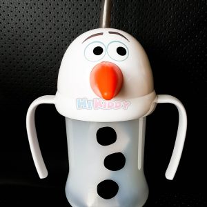 H2117 ขวดน้ำหัดดูด หลอดนิ่ม Frozen: Olaf Cup with Straw for Kids ของแท้ พร้อมส่ง