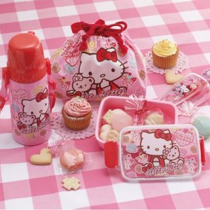 H2188 กระติกน้ำยกดื่ม พร้อมฝาแก้วน้ำ มีสายสะพาย Hello Kitty