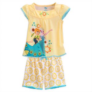 H1136 ชุดนอนเด็ก Frozen: Anna and Elsa Short Sleep Set for Girls ของแท้ พร้อมส่ง