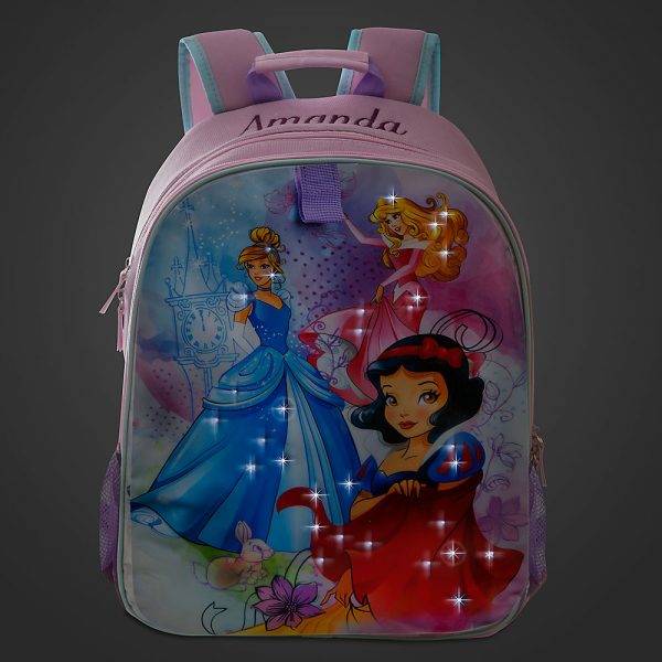 H3133 กระเป๋าเป้เด็ก Disney Princess Light-Up Backpack 16" ของแท้ พร้อมส่ง