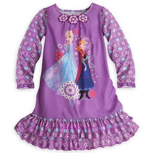 H1104 ชุดนอนเด็ก Frozen: Anna and Elsa Long Sleeve Nightshirt