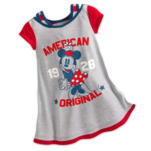 H1151 ชุดนอนเด็ก Disney: Minnie Mouse Americana Nightshirt for Girls