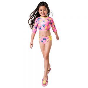 H1326 ชุดว่ายน้ำเด็ก Disney: Stitch Rash Guard Set for Girls