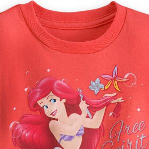 H1510 เสื้อยืดเด็ก Disney: Ariel and Flounder Tee for Girls