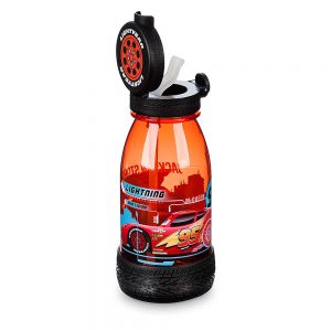 H21109 ขวดน้ำแบบหลอดดูด ลาย Lightning McQueen and Jackson Storm - Cars 3